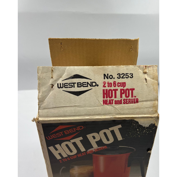 West Bend Vintage Hot Pot 36 Oz  2-6 Cup Plug In NOS New Old Stock TESTED 3253 - Picture 5 of 13